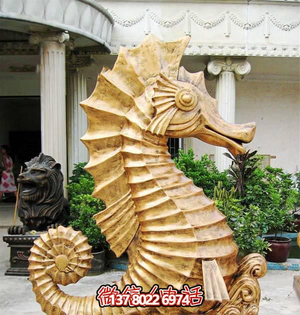 海馬玻璃鋼雕塑，創(chuàng)意林里擺放裝飾