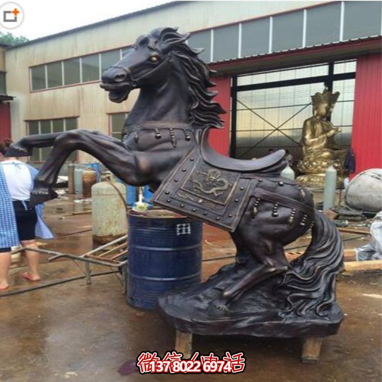 玻璃鋼仿銅戰(zhàn)馬擺件，裝飾你的家