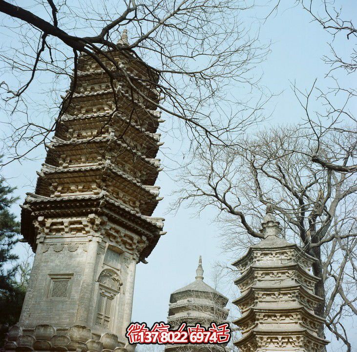 仿古石雕舍利塔，傳承古老文化