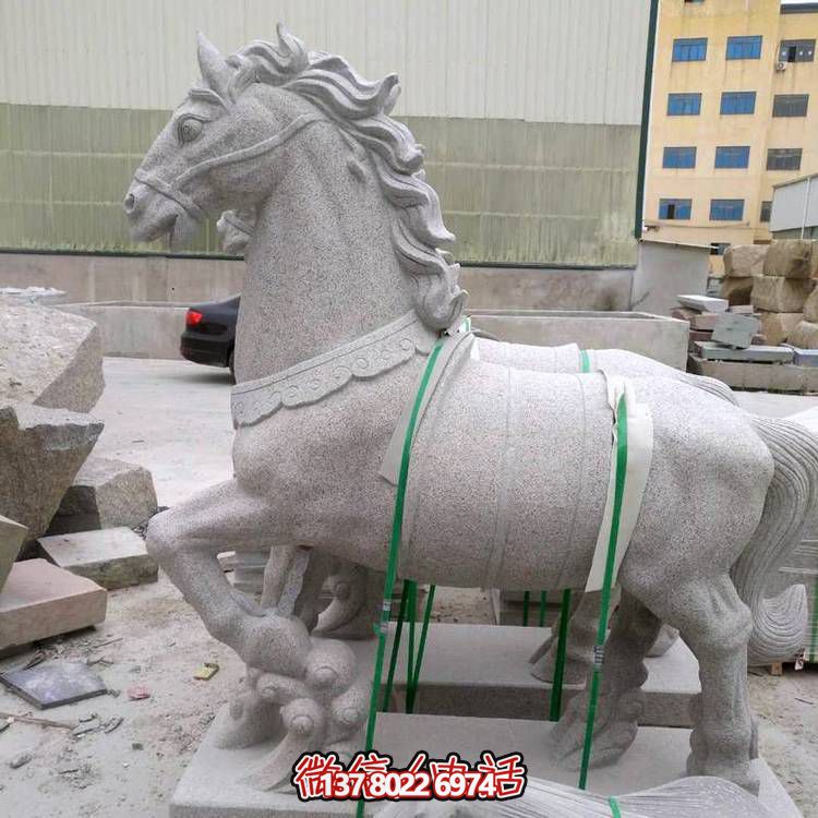主題砂巖雕刻馬擺件，點(diǎn)綴園林廣場(chǎng)美景