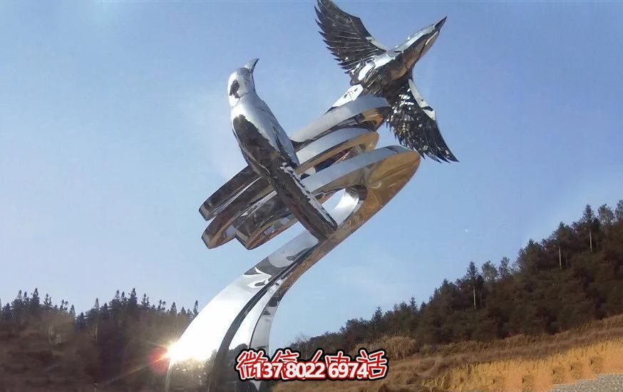 不銹鋼和平鴿雕塑，營(yíng)造和諧的園林景觀(guān)