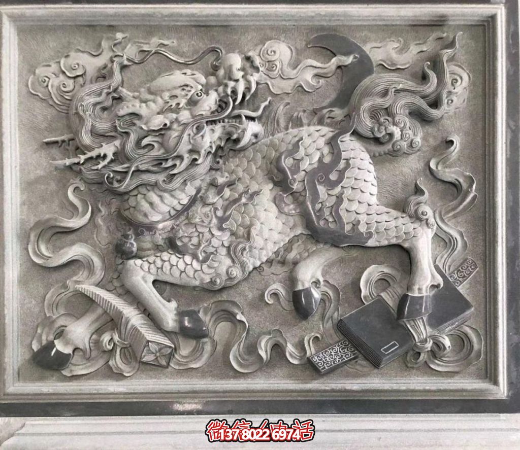 青石麒麟獻瑞：祥瑞滿庭，福佑千秋